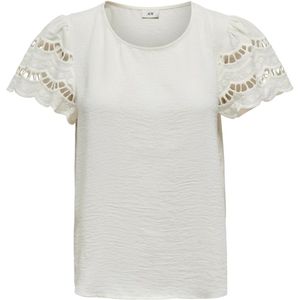 JDY - Jdyhannah - Top - Korte Mouwen - Regular Fit - Kanten Detail