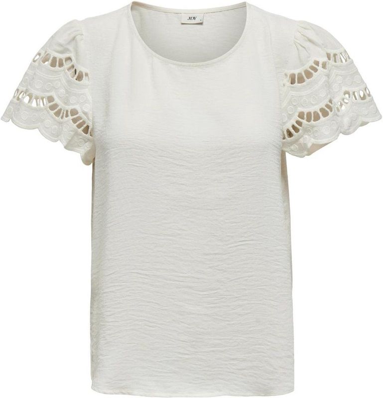 JDY - Jdyhannah - Top - Korte Mouwen - Regular Fit - Kanten Detail