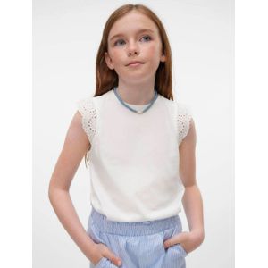 Vmemily - Top - Korte Mouwen - O-hals - Regular Fit - Kanten Detail