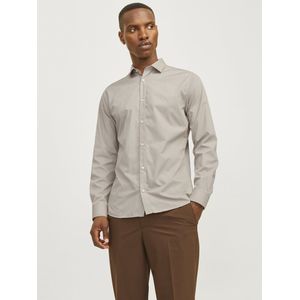 Overhemd - Effen - Katoen - Slim Fit - Lange Mouw