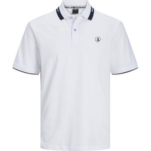Jack Jones Poloshirt Jcohass Logo Polo Ss Ln 12252395 White Mannen