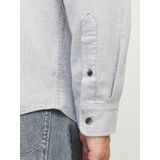 Casual Shirt - Blauw - Twillstof - Knoopsluiting - Lange Mouwen