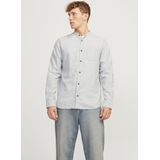Casual Shirt - Blauw - Twillstof - Knoopsluiting - Lange Mouwen
