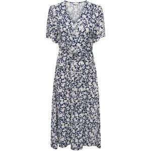 Only - Onlmay Life Ss Dress - A-lijn Jurk - Nachtblauw - Katoen