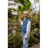 KIDS ONLY GIRL - Gilet - Stretchdenim - Mouwloos - Knoopsluiting - 2 Steekzakken