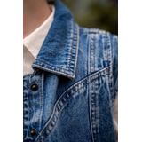 KIDS ONLY GIRL - Gilet - Stretchdenim - Mouwloos - Knoopsluiting - 2 Steekzakken