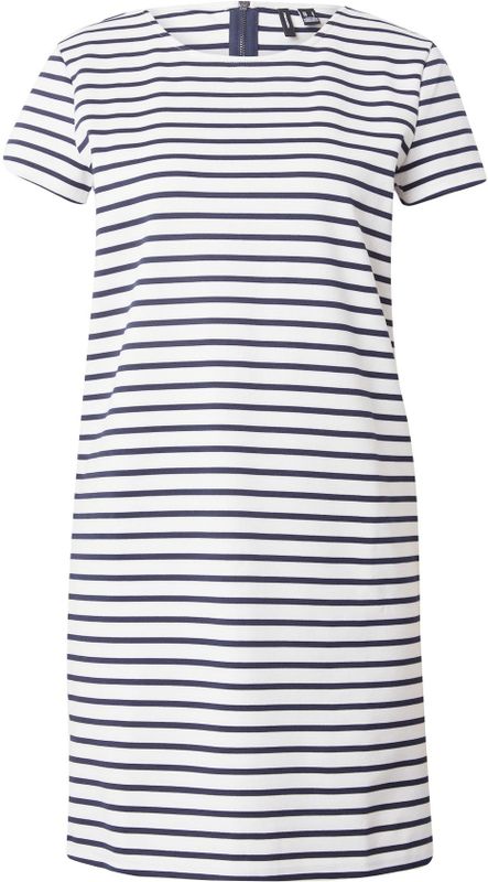 Vero Moda - Vmabby Ss Short Zip Dress - Jurk - Snow White/Navy Blazer - Dames