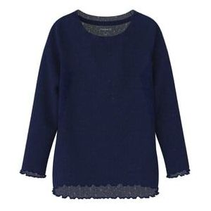 NAME IT Nmfnimisa Ls Slim Top Shirt met lange mouwen voor meisjes, Beacon Blue., 92