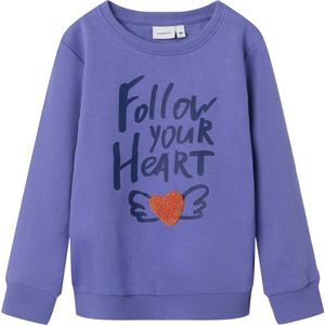 NAME IT Nmfomiana Ls Sweat Pb sweatshirt voor meisjes, Iris Bloom, 92