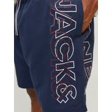 Jack and Jones - JPSTFIJI - Zwemshort - Donkerblauw - Geweven Polyester - Met Elastische Tailleband