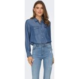 JdY - Bloezen & Tunieken - Jeans - Blauw - Katoen