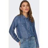 JdY - Bloezen & Tunieken - Jeans - Blauw - Katoen