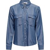 JdY - Bloezen & Tunieken - Jeans - Blauw - Katoen