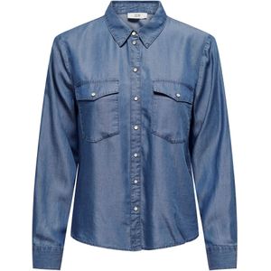 JdY - Bloezen & Tunieken - Jeans - Blauw - Katoen