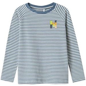 NAME IT Jongens Nmmlivanno Ls Top Pb shirt met lange mouwen, Bluefin, 98