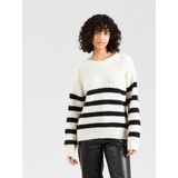 Jdy Jdylorraine Animal Pullover Knt Noos Dames Trui - Cement Black Leopard Spots