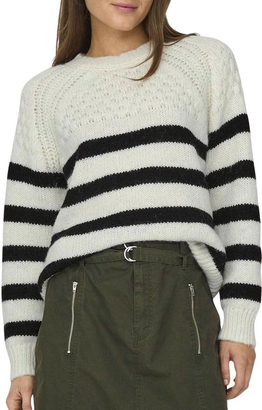 Jdy Jdylorraine Animal Pullover Knt Noos Dames Trui - Cement Black Leopard Spots