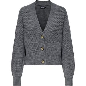ONLY Gebreid vest 'ONLCAROL'  grijs
