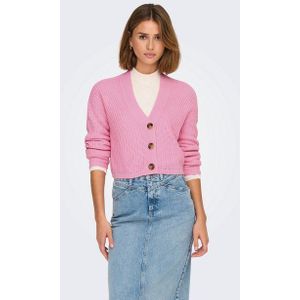 ONL - Carol - Gebreid Vest - Effen - V-hals, Knoopsluiting, Losse Pasvorm