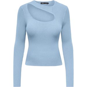 Only Trui Onlmeddi Ls Peek-a-boo O-neck Cc Cs 15320764 Cashmere Blue Dames Maat - S