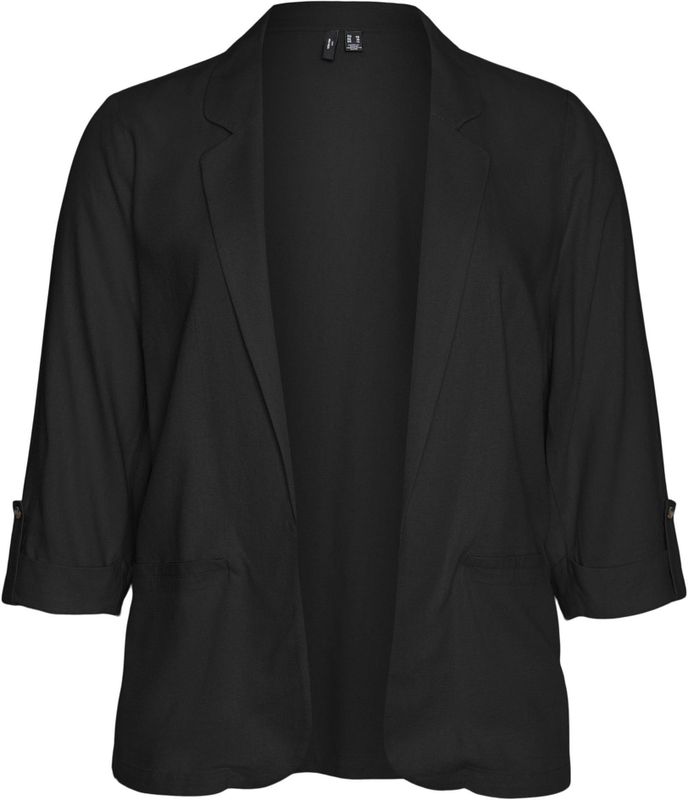Blazer - Reverse - Voorzakken - Curve - Regular Fit - 55% LENZING™ ECOVERO™ Viscose, 45% Linnen