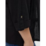 Web - Driekwartbroek - Zwart - 55% Viscose 45% Linnen