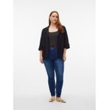 Web - Driekwartbroek - Zwart - 55% Viscose 45% Linnen