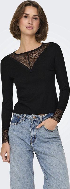 JDY Langarmshirt Roxy (1-tlg) Spitze