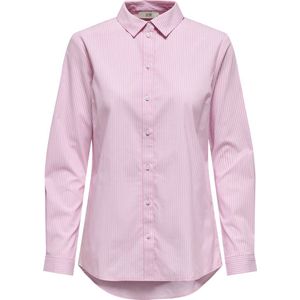 Jacqueline de Yong - Blouse - Roze/Wit - Katoen