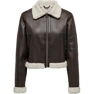 Only - Betty Bonded - Leren Jas - Zwart - Imitatieleer
