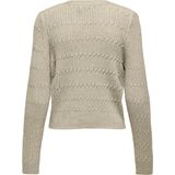 ONLY - ONLKatia - Gebreid Vest - Cappuccino - V-hals - Lange Mouw