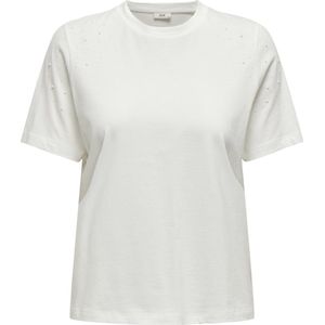 JDY - JDYMOLLY PEARL TOP - Dames Blouse - Wit - Katoen