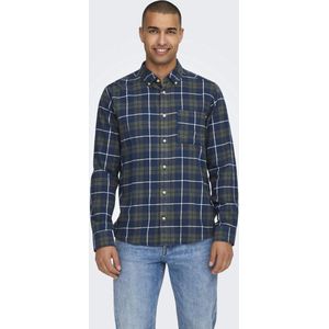 ONLY & SONS - Onsral Ls Slim Check - Overhemd - Roze - 100% Katoen