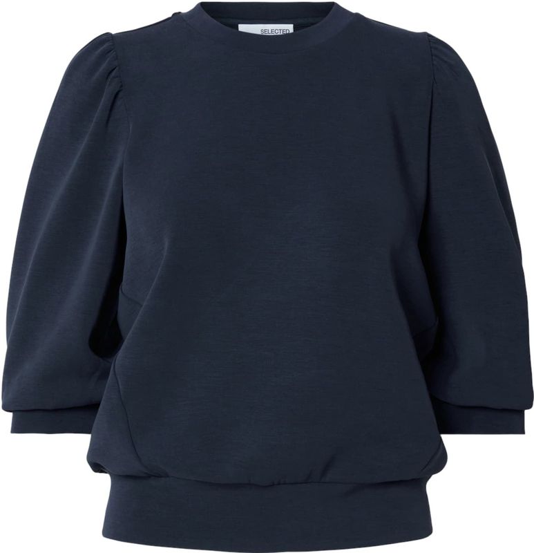 SELECTED FEMME Slftenny 3/4 Sweatshirt Top Noos Slftenny Noos Sweatshirt 3/4 Dames, Dark Sapphire