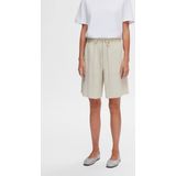 Korte Broeken - Regular Fit - Groen - 85% LENZING™ ECOVERO™ Viscose, 15% Linnen