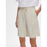 Korte Broeken - Regular Fit - Groen - 85% LENZING™ ECOVERO™ Viscose, 15% Linnen