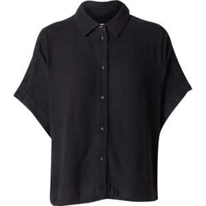 SELECTED - VIVA - Blouse - Zwart - Viscose, Gevoerde Zoom, Vleermuismouwen, Knoopsluiting