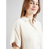 Selected Femme Blouse Beige - Kraag - SLFVIVA SS Cropped Shirt