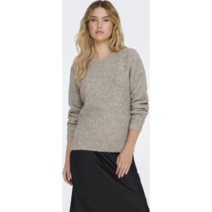 Gebreide Trui - Malt Ball - Breisel - Ronde Hals - Lange Mouwen