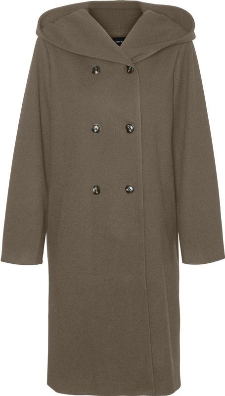 Vmsasia - Jas - Met Capuchon - Knoopsluiting met Dubbele Knopenrij - Voorzakken - Volledig Gevoerd