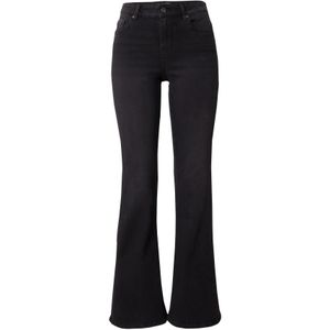 Jeans - Rinsed/Dark Washed - Flared - Mid Waist - 5-Pocket-Style