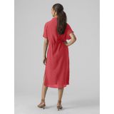 Vero Moda - Iris - Midi-jurk - Multicolor - 80% LENZING™ ECOVERO™ Viscose, Knoopsluiting, Regular Fit
