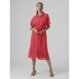 Vero Moda - Iris - Midi-jurk - Multicolor - 80% LENZING™ ECOVERO™ Viscose, Knoopsluiting, Regular Fit