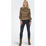 Only Trui Onlfrida Life Ls Highneck Cc Knt 15324430 Toasted Coconut/pinecone Dames