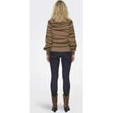 Only Trui Onlfrida Life Ls Highneck Cc Knt 15324430 Toasted Coconut/pinecone Dames