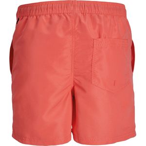 Jack & Jones - Fiji Solid - Zwemshort - Rood - Regular Fit, Plussize, Mesh Binnenbroek, Elastische Tailleband