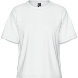 Pieces - T-shirt - Bright White - Polyester/Katoen - Korte Mouwen