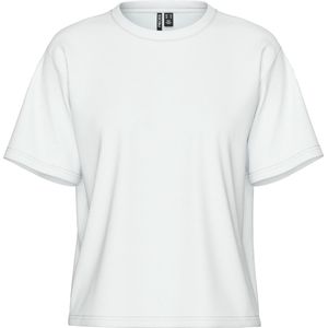Pieces - T-shirt - Bright White - Polyester/Katoen