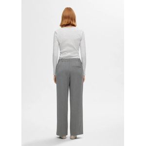 Selected Femme Emma-Tara MW Wide Pant Light Grey Melange