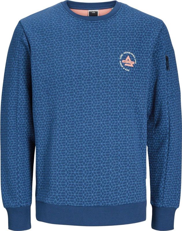 JACK & JONES - Sweater - Zwart - Katoenmix - Ronde Hals